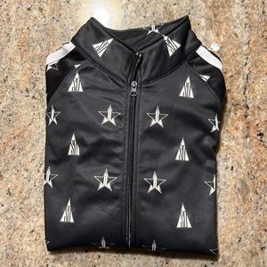 Jeffery Star zip up, black/white track jacket. Never worn